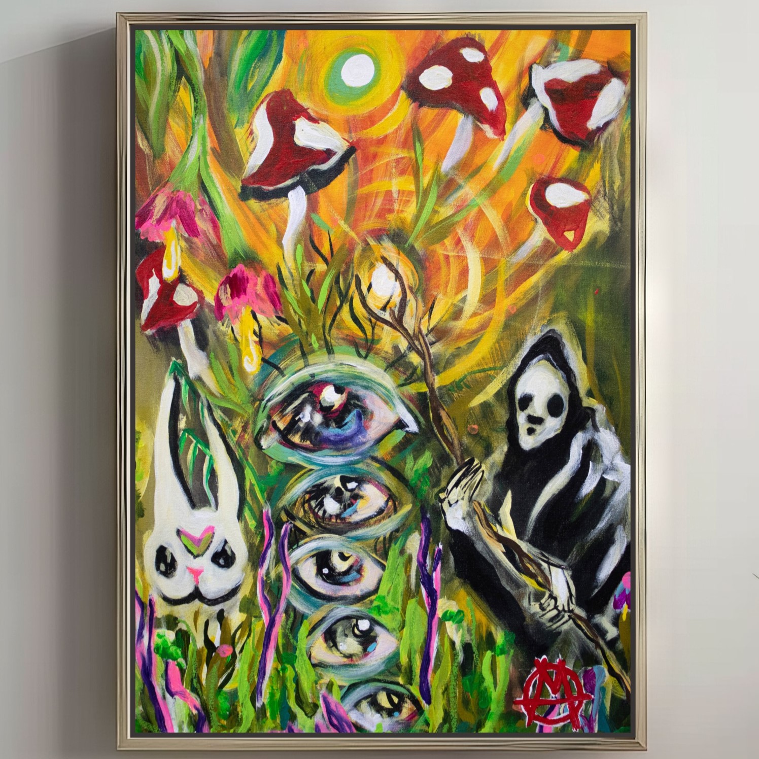 Whimsical Wizard and Mushrooms - Image 2