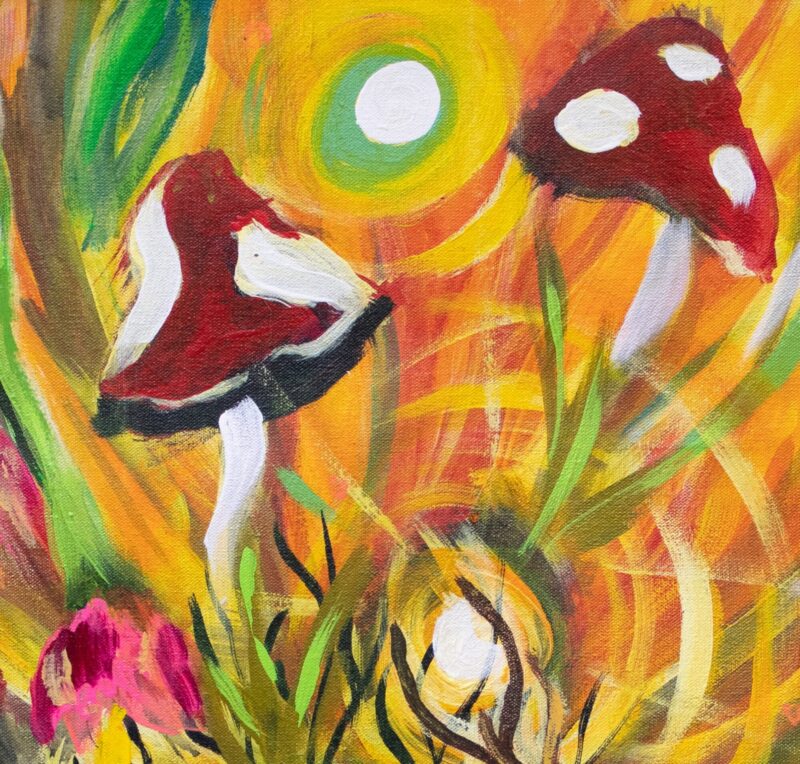 Whimsical Wizard and Mushrooms - Imagen 7