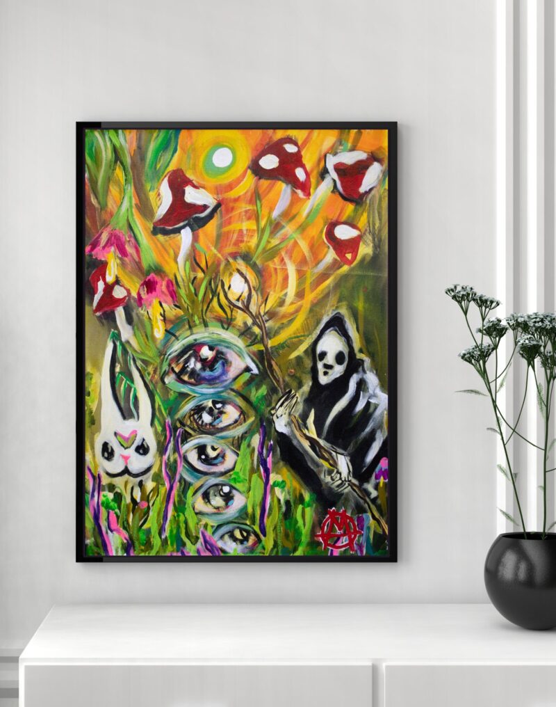 Whimsical Wizard and Mushrooms - Imagen 4